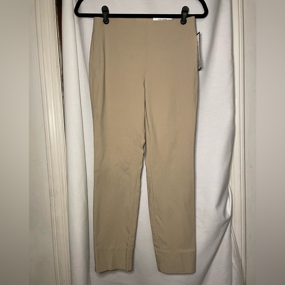 NWT Charter Club Sedona Dust Light Taupe/Tan Skinny Leg Ankle Pull Pants Size 4P